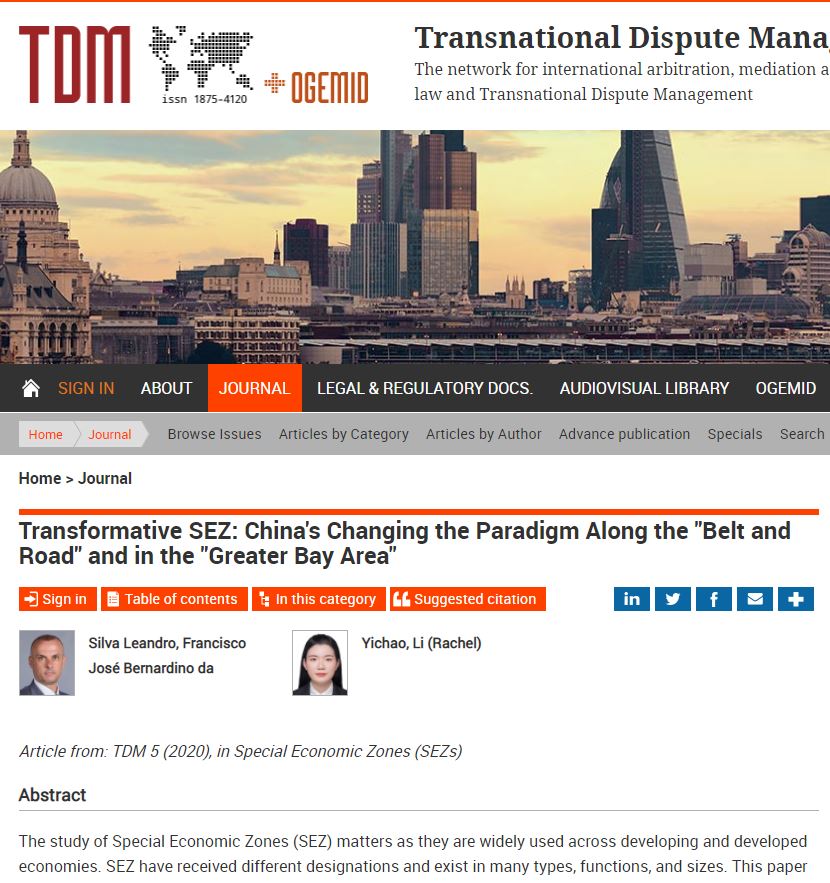 Transformative SEZ: China's Changing the Paradigm Along the "Belt and Road" and in the &qu...